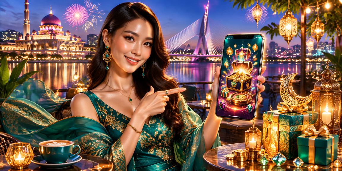 Pengguna Malaysia mengakses platform u20 melalui telefon pintar bergaya batik di Putrajaya